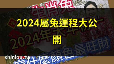 2024屬兔運程大公開 | 兔年2024每月運勢詳解 | 屬兔2024年運勢前瞻 | 2024兔人桃花運指南